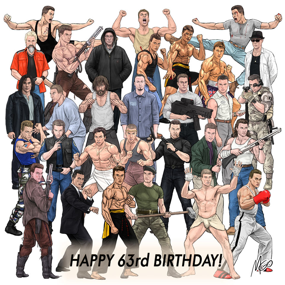 JCVD characters 63rd birthday