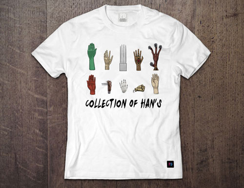Collection of Han's T-Shirt designs by Marten Go aka MGO