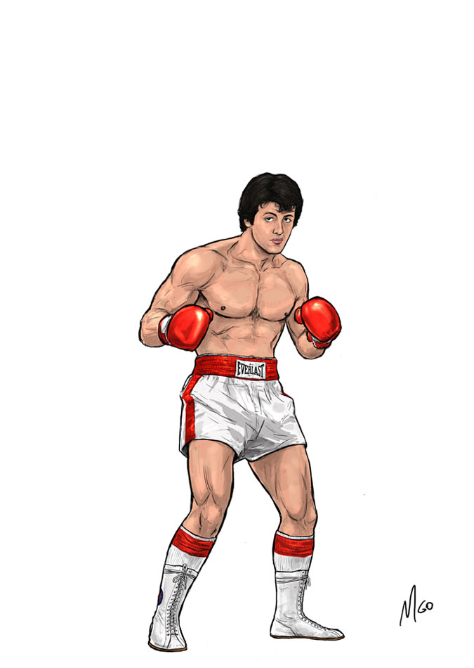 Underdog Boxer character illustration by Marten Go