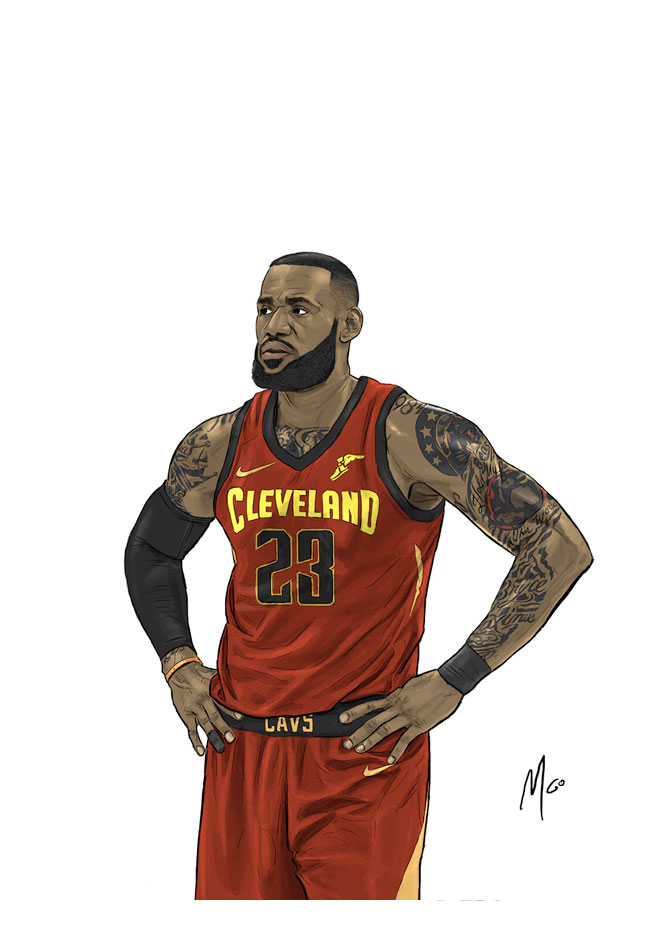 LBJ illustration by Marten Go