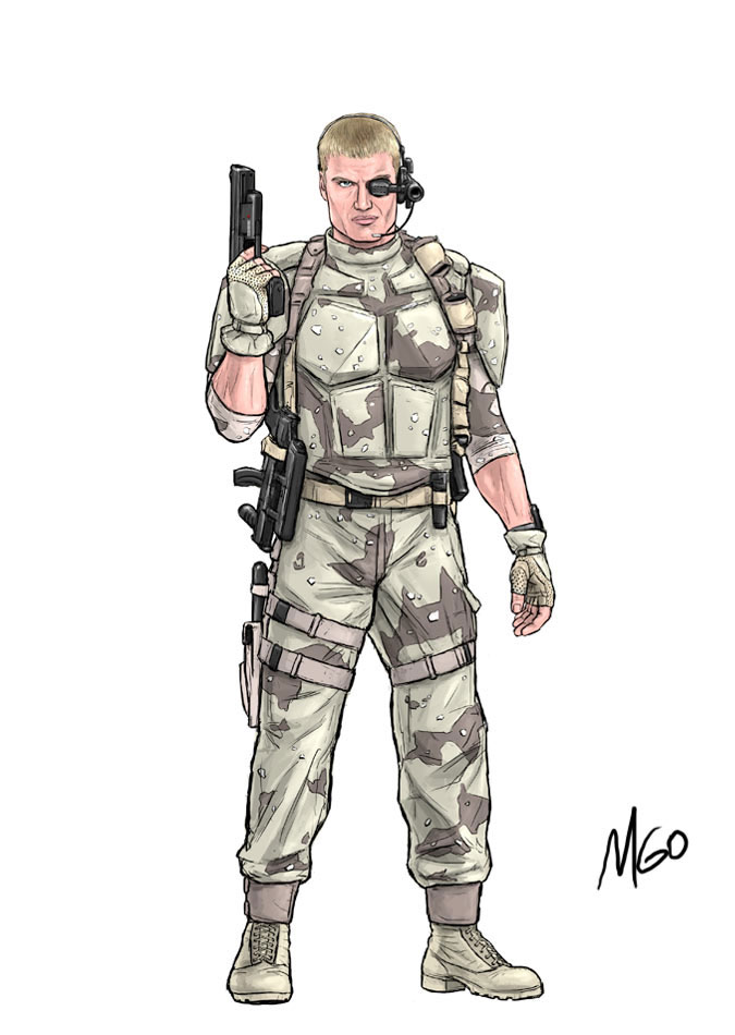Psycho Soldier character illustration by Marten Go